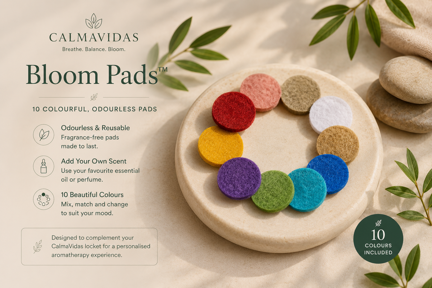 CalmaVidas Aromatherapy Locket — Wear Any Scent, Carry Your Calm