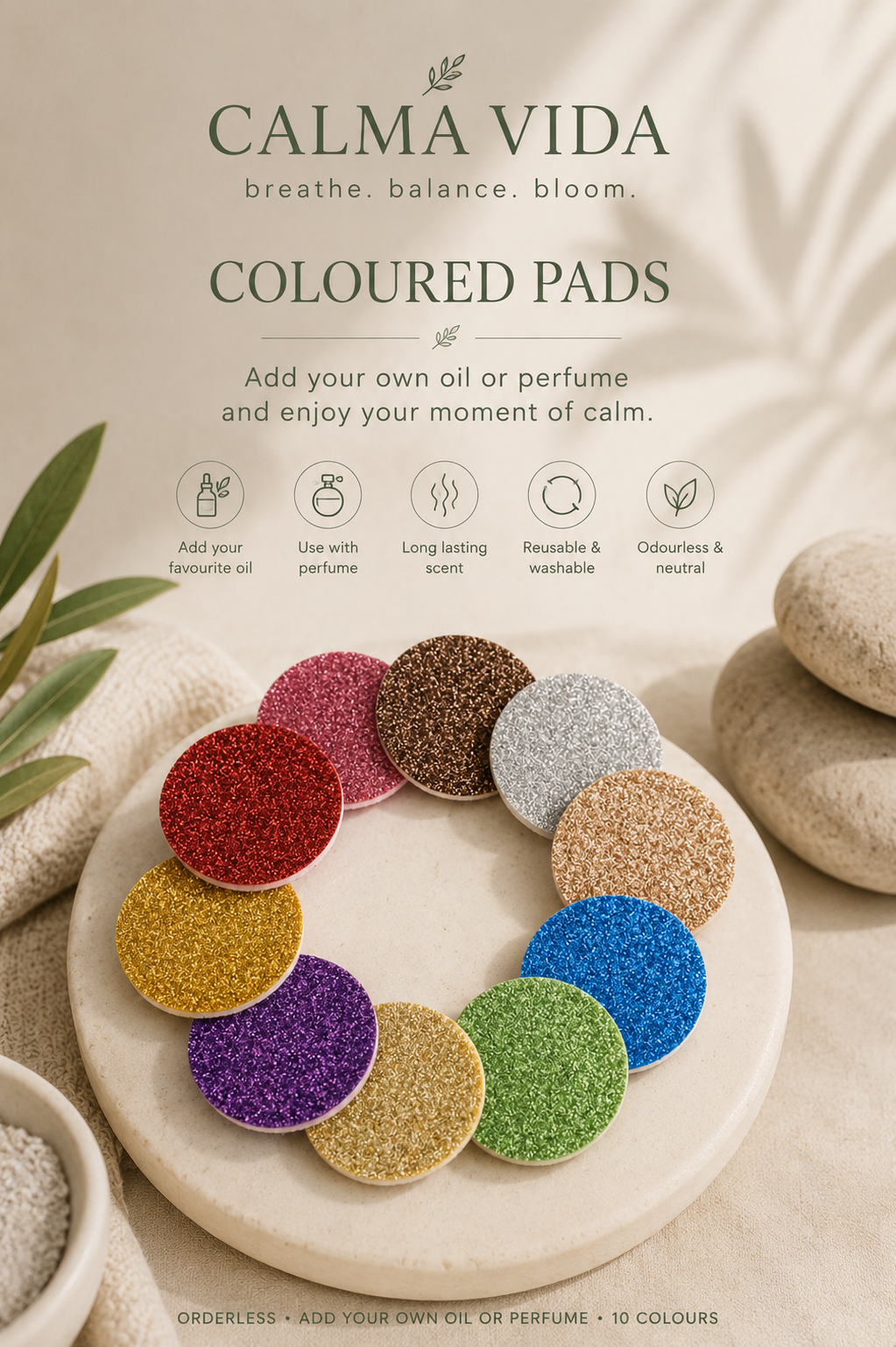 CalmaVidas Aromatherapy Locket — Wear Any Scent, Carry Your Calm