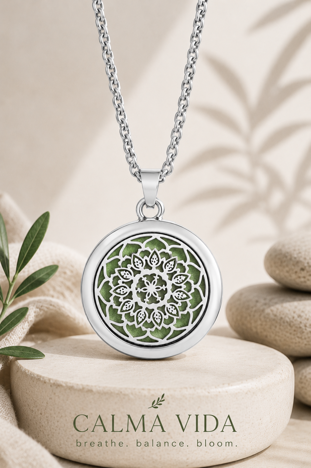 CalmaVidas Aromatherapy Locket — Wear Any Scent, Carry Your Calm